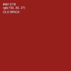 #961E1B - Old Brick Color Image